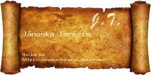 Jánoska Terézia névjegykártya